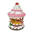 thumbnail image 4 of jifeng LED Lighted Christmas Village Figurine Christmas Gift Decorative Statue Desktop Cake Shop, 4 of 9