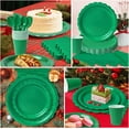 thumbnail image 5 of 175 Pcs Disposable Paper Plates and Napkins Set, 9" Dinner Plates & 7" Dessert Plates, Tableware for Birthday, Graduation, Wedding, Party (Green, 175 Pcs), 5 of 5