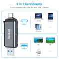 thumbnail image 3 of Lector de tarjetas de memoria Beikell Dual USB 3.0/USB C para MacBook, 3 of 7