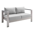thumbnail image 1 of Modway Causeuse de Patio Extérieure en Aluminium et Tissu Shore Sunbrella, Gris Argenté, 1 of 6