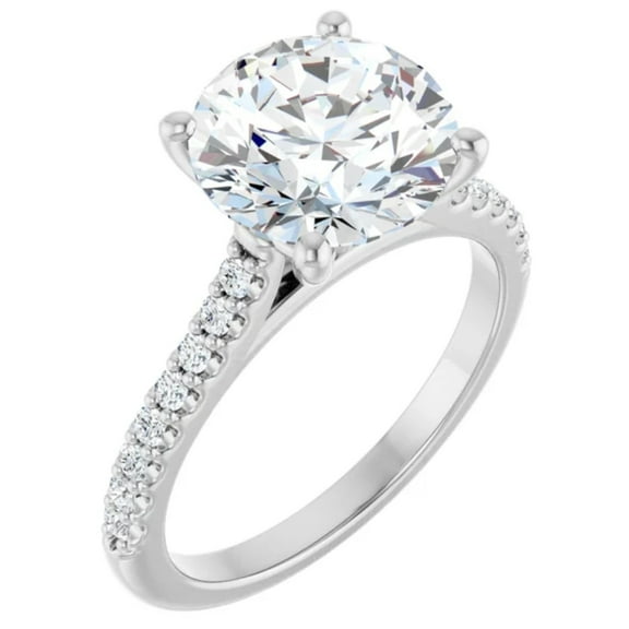 Aethel Lab Diamond Engagement Ring Solitaire Round Brilliant