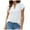 White, variant on Women Summer Tops Womens Casual Solid T Shirt V Neck Short Sleeve Top Blouse Women's Tops Short Sleeve Stretchy Scrub Top Shirt Jean Jacket Women Winter Blouses for Athletic Polyester Sky Blue 2XL