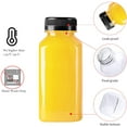 thumbnail image 3 of czcpp-Plastic Bottles with Caps 12Pcs Juice Bottles Clear Reusable Containers Black Lid Plastic Smoothie Bottles Ideal for Juice Milk Homemade Beverages (8oz), 3 of 4