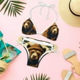thumbnail image 6 of Vintage Bear Swimming Suit Bikini Set Bikinis, Detachable Sponge, Adjustable Strap, Two-Pack, Beach Pool Party Vacation Wear, 6 of 6