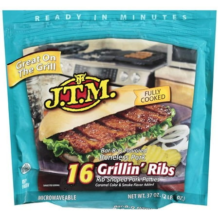 J.T.M. Bar-B-Q Flavored Boneless Pork Grillin' Ribs, 16ct