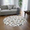 thumbnail image 4 of Animal tracks Rug, Woodland nursery decor - Footprints in the forest, 4 of 10