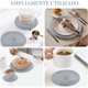 thumbnail image 3 of Manteles Individuales Redondos con 6 Piezas y Portavasos 6 Pieza Posavasos para Comedor Antideslizantes lavables Tapetes Redondos Resistentes al Calor y a las Manchas Manteles Individuales Hotel(Gris), 3 of 4