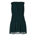 thumbnail image 5 of Wycnly Dresses for Women Beach Empire Waist Ruffle Layer Hem Strapless Chiffon Dresses Tube Top Sleeveless Solid Summer Mini Formal Dress Green XXL, 5 of 6