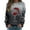 Dark Gray, variant on asdoklhq Christmas under $5, Christmas Gifts for Women Women's Christmas Fashion Print Long-sleeved Tops Hoodless Sweatshirts Bloues