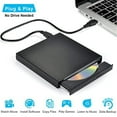 thumbnail image 4 of External CD-RW Drive / Writer Player External CD DVD Drive DVD-RW Burner Read USB 2.0 Slim Protable For Laptop Notebook PC With Recorded, 4 of 5