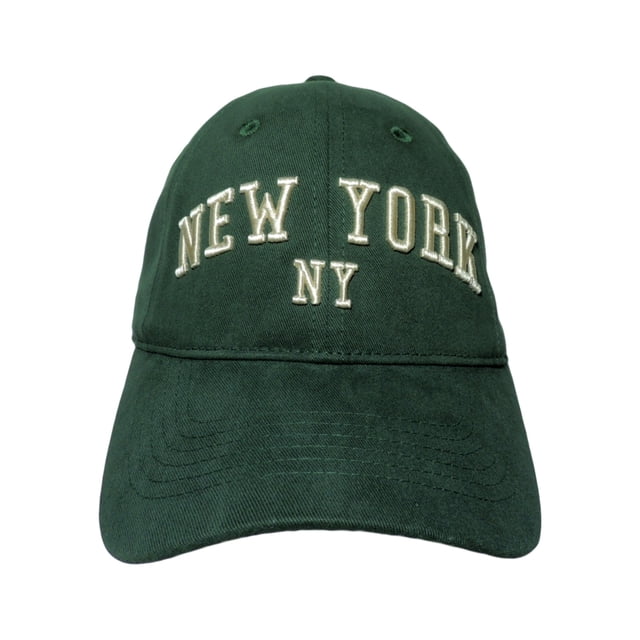 Gorra Curva Para Hombre, Bordado 3D New York Verde