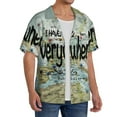 thumbnail image 4 of KLL I Haven't Been Everywhere But Its On My List Print Men's Shirt Short Sleeve Button Down Summer Cuba Beach Shirts- XX-Large, 4 of 7