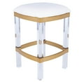 thumbnail image 1 of Butler Specialty Jordan Acrylic and Polished Brass Counter Stool in White, 1 of 1