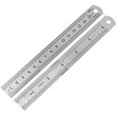 thumbnail image 3 of Stainless Steel Ruler Metal Ruler 15cm 20cm 30cm Metric and Imperial Double Sided Ruler for School, Office Measurement, 3 of 5