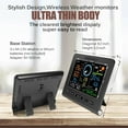 thumbnail image 4 of Internet Wireless Weather Station Weather Forecast Temperature Pressure Humidity Wind Rain Gauge Moon Phrase Alarm Clock Tester ,Accurate Time, 4 of 7