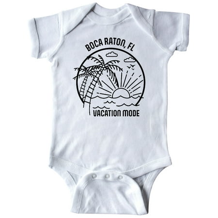 

Inktastic Summer Vacation Mode Boca Raton Florida Gift Baby Boy or Baby Girl Bodysuit