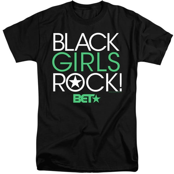 Bet Black Girls Rock Unisex Adult Tall T Shirt,Black, 2X-Large