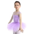 thumbnail image 6 of DPOIS Kids Girls One Piece Sleeveless U Shaped Back Ballet Tutu Dress, 6 of 6
