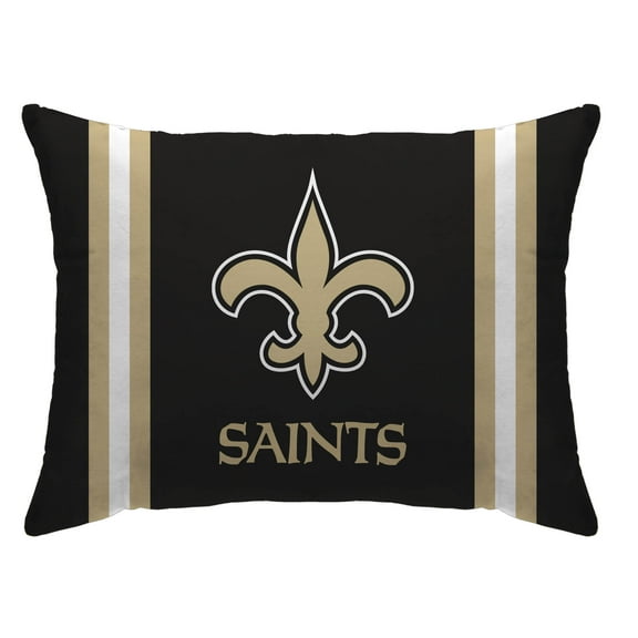 New Orleans Saints 20" x 26" Standard Stripe Logo Micro Plush Bed Pillow Cover