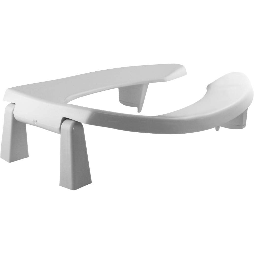 BEMIS 3L2155T 000 Medic-Aid 3" Lift Raised Open Front Plastic Toilet Seat, ELONGATED, Long Lasting Solid Plastic, White CA3