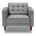 thumbnail image 2 of Somerset Grey Velvet Mid Century Club Chair, 2 of 3