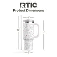 thumbnail image 3 of RTIC 40 oz Ceramic Lined Road Trip Tumbler, Leak-Resistant Straw Lid, Christmas, Holiday, Mistletoe, 3 of 8