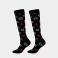 thumbnail image 2 of Gyujnb Men and Women Compression Socks Calf Knee High Cartoon Christmas Print 3D Socks Warm Pressure Stockings, 2 of 4