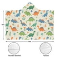 thumbnail image 3 of Wearable Blanket,Beige Dinosaur Pattern Hooded Wearable Flannel Blanket for Adults & Teens,Winter Poncho Shawl Wrap Cape Cozy Anti-Pill,60"x80", 3 of 5