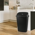 thumbnail image 4 of Uumitty 13 Gallon Plastic Swing Top Kitchen Garbage Can - Handles - 4 Pack, Black, 4 of 7
