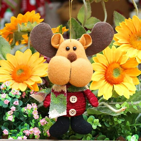 

ERTUTUYI Christmas Forest Old Man With Lamp Pendant Face - Less Doll Shining Small Penda