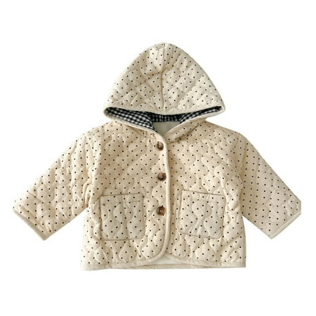 

Youth Medium Jacket Baby Girls Boys Polka Dot Autumn Long Sleeve Hooded Coat Jacket Clothes 2t Coat Boys Winter