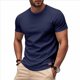 thumbnail image 1 of Camiseta de Viscosa de Bambú para Hombre, Ultra Suave, , Refrescante, Cuello Redondo, Informal, Básica Azul Marino L, 1 of 6