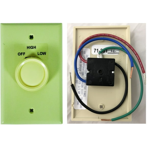2-SW 2 Speed Attic Fan Switch and Plate