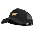 thumbnail image 2 of Cow Silhouette Embroidered Big Size Big Foam Mesh Truck Cap - Black XL-3XL, 2 of 5