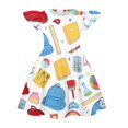 thumbnail image 4 of Grblisyd Dresses for Girls Back to School Pencil School Bus Print Dress Summer Flutter Sleeve A Line Dresses Outfits 7-8T, 4 of 4