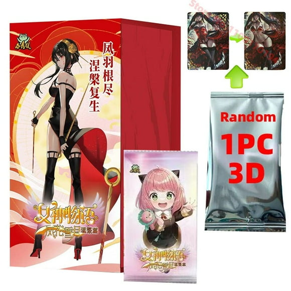Carte Goddess Story WAIFU + 1 pièce, Collection 3D, cartes de déesse Anime, cadeau d'anniversaire pour enfants, jeu cartes PTR, jouets de Table
