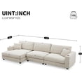 thumbnail image 2 of Tabaray 134" Oversized Cloud Couch Sectional Sofa with USB Ports & Cup Holders, Modern Modular L Shaped Sofa 3 Seater Deep Couches w 50" Wide Chaise for Living Room Apartment Office Corduroy (Beige), 2 of 8