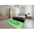 thumbnail image 4 of Ahgly Company Indoor Round Patterned Jade Green Area Rugs, 7' Round, 4 of 6