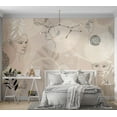 thumbnail image 5 of Abstract Wallpaper Wall Mural - Potrait Line Art, 5 of 5