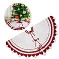thumbnail image 2 of Milue Christmas Tree Skirt with Bowknot Pattern Stylish Tree Bottom Decoration Mat, 2 of 8