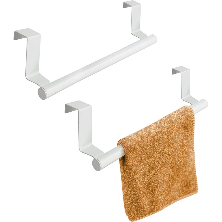 Bomutovy Kitchen Towel Holder Over Cabinet Door Hand Dish Towel Bar Rack Holders Stainless Steel Towel Rack Inside Cabinet Drawer for Bathroom and