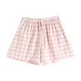 thumbnail image 2 of Girls' Shorts Ruffle Elastic Waist Kids Checkered Lightweight Bottoms with Pockets 5-14 Y Summer, 2 of 6