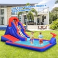 thumbnail image 3 of Gymax Inflatable Waterslide w/ Climbing Wall Slide Splash Pool Swim Rings&480W Blower, 3 of 10