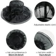 thumbnail image 7 of Women Girl Tea Party Fascinator Hat Church Funeral Cocktail Easter British Organza Veil Dress Hat, 7 of 7