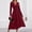 Wine, variant on Blmnix A Line Dresses Women Dresses Fit & Flare Elegant Work Dress Dresses Red Long Sleeve Cocktail-Length V-Neck Women Dresses Summer L