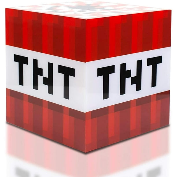 Minecraft Tnt Block 6 Inch Usb Led Night Light Cube Decorative Fun Safe Awesome Bedside Mood Lamp Toy For Baby Kids Teens Adults Best For Home S Bedroom By