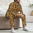 thumbnail image 6 of KLL Zebra Sleepwear Mens Flannel Pajamas,Long Cotton Pj Set, 6 of 7