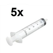 5x Disposable 10mL Syringe Luer Slip Tip Liquid Medical Clear Plastic Sterile
