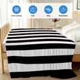 thumbnail image 4 of Black Striped Cooling Blanket, Lightweight Breathable Summer Throw Blanket with Double Sided Cold Effect,Modern Farmhouse Black White Stripes Picnic Beach Blankets Bed Sheet for Hot Sleepers 30"x40", 4 of 8