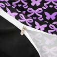 thumbnail image 4 of Erosebridal Black Purple Queen Duvet Cover Set for Girls, Butterfly Bow-Tie Bedding, Black Reversible, 1 Duvet Cover and 2 Pillowcases (No Comforter), 4 of 5